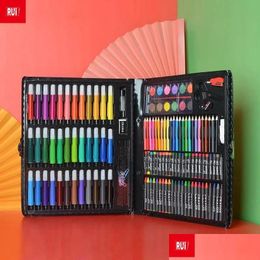 Suministros de pintura 150pcs Juego de arte para niños Ding Artista Color Pen Crayon Crayon Pastel Tool Stationery 240318 Drop entrega en casa OTGVL