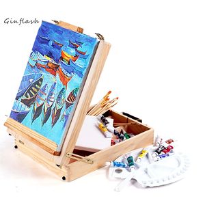 Peinture Fournitures 1 pc Filet De Bureau Ordinateur Portable Boîte Chevalet Matériel Accessoires Multifonctionnel Valise Art Pour Artiste 230706