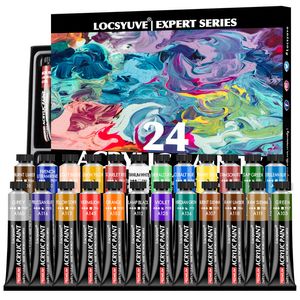 Fournitures de peinture Ensemble de peinture acrylique 1224 couleurs 1222 ml chaque peintures artisanales pour artistes enfants étudiants débutants Kit de peintres 230706