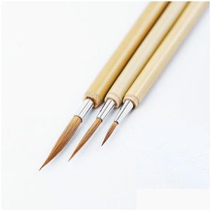 Supplies de peinture Ligne Ding Brosss chinois Brosse de coiffure de belles chinoises Calligraphie petite régar stylo de papeterie méticule