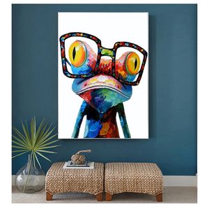 Schilderijen abstracte dieren posters en prints op canvas muur kunstfoto voor woonkamer decor schattig kikker graffiti kunst canvas woo