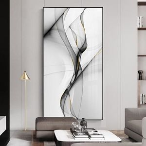 Schilderijen Abstract Zwart Geel Lijnen Muurschildering Moderne Canvas Poster Print Nordic Art Pictures Voor Woonkamer Slaapkamer Thuis De274a