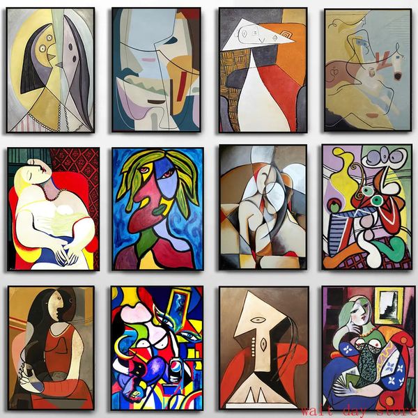 Peintures Abstrait Pablo Picasso Rêve Femmes Toile Peinture Art Imprimer Affiche Célèbre Exposition Mur Photos Salon Décor À La Maison 231017