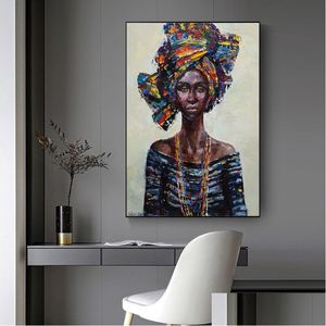 Peintures Afriques Africain Black Woman Affiches et imprimés Modern Toile Art Wall Paint pour le salon Décoration de la maison Drop sans cadre DH5K0