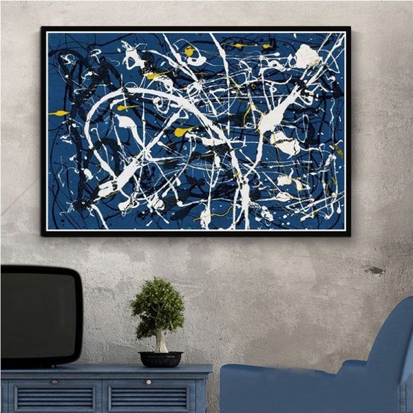 Peintures Art Jackson Pollock Peinture abstraite Peinture psychédélique Affiche et impressions Toile Mur Photos Home Decor2656