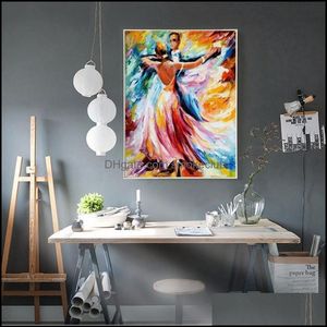 Peintures Arts Artisanat Cadeaux Maison Jardin Amour de la danse Carré Broderie Pâte Mosaïque Point De Croix DIY Fl Diamant Ding Décoration Drop Del