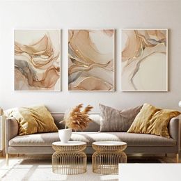 Schilderijen Beige Marmer Poster Canvas Schilderij Nordic Moderne Mode Abstracte Goud Luxe Home Decor Art Print Voor Woonkamer P Dh6Ye