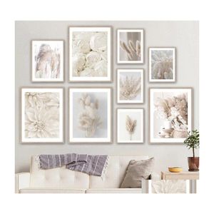 Schilderijen Beige Reed Gedroogde bloem canvas schilderen Posters en prints Wall Art foto moderne woonkamer decoratie drop levering ho dhi1m