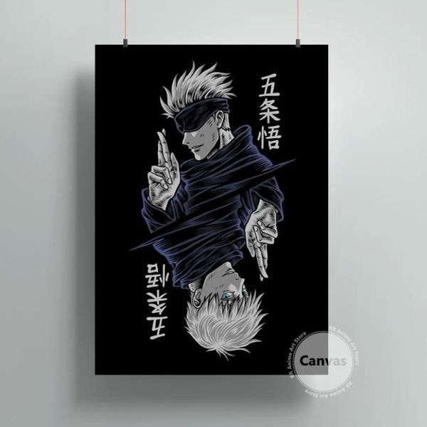 Peintures Toile Anime Gojo Satoru Jujutsu Kaisen Photos Accueil Manga Décoration Affiche HD Prints Mur Art Modulaire Salon257r