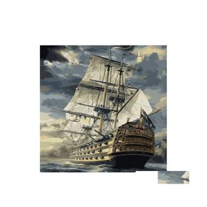 Schilderijen Diy Digital Oil Painting By Number Kit Canvas Paint Home Wall Art Decoratie Fast Ship voldoende stock druppel Groothandel Lever Dhfig