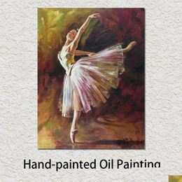 Peintures Edgar Degas Ballerina Dancer Tilting Peintures à l'huile Reproduction Toile Art Peint à la main pour bureau Mur Drop Livraison Accueil G DH86S