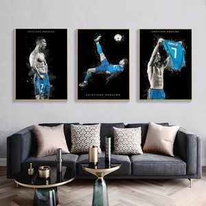 Schilderijen Voetbalster Cristiano Ronaldo Posters Kamer Wanddecoratie Schilderij Atleet Fans Home Decor Souvenir Collectie Geschenken