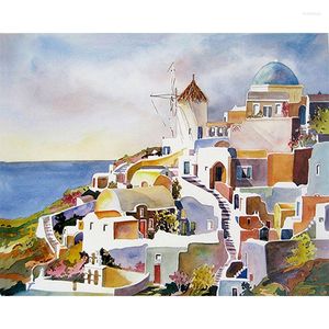 Peintures GATYZTORY bord de mer ville paysage peinture par numéros bricolage cadre peinture pour adultes abstrait Morden mur Art cadeau