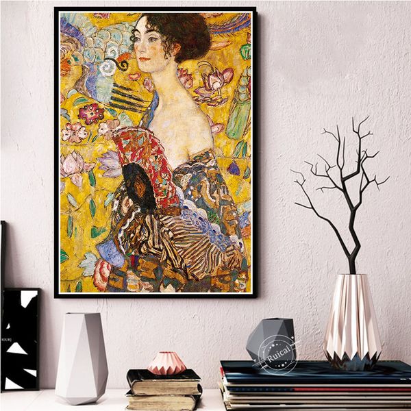 Peintures Gustav Klimt mur Art toile peinture affiches et impressions photo Vintage affiche décorative décor à la maison 230707