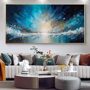 Paintings Handmade Oil Painting Nebula Oil Painting On Canvas Original Abstract Colorful Starry Painting Art Living Room Wall Decorative 230823