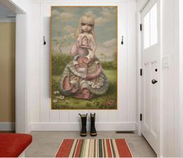 Pinturas Holover lienzo moderno pintura al óleo Mark RydenquotAnatomia 2014quotChildish Weird Art Poster sin marco decoración del hogar 2424667