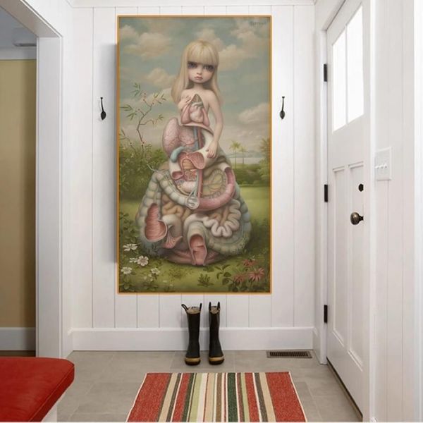 Peintures Holover Toile moderne Peinture à l'huile Mark Ryden Anatomia 2014 Childish Weird Art Poster sans cadre Home Decor 232C