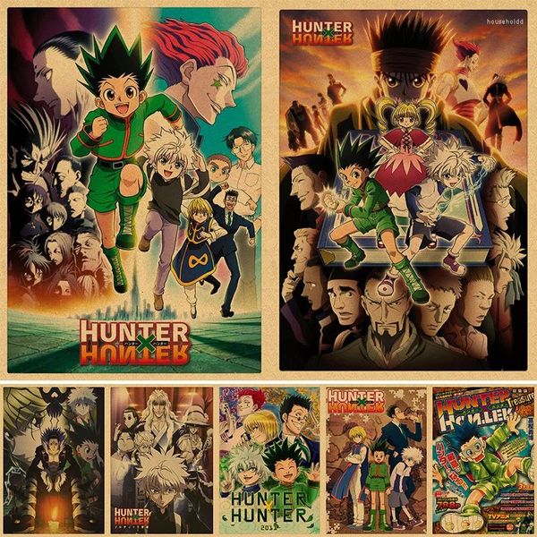 Peintures Hunter X Anime affiche papier Kraft impression Vintage 4K haute qualité décoration intérieure maison photo Art autocollant mural