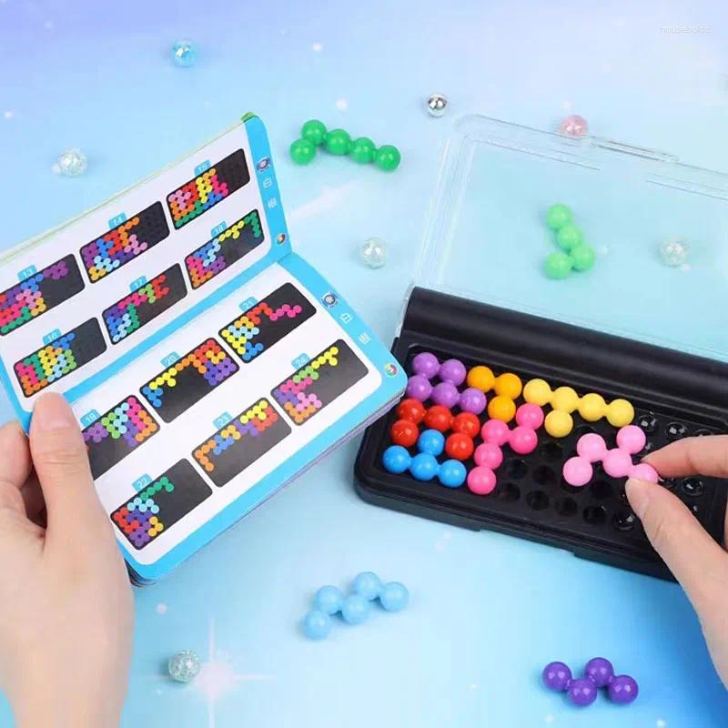 Målningar Intelligence Magic Beads Travel Game For Kids and Adults A Cognitive Skill Building Brain Montessori Toys