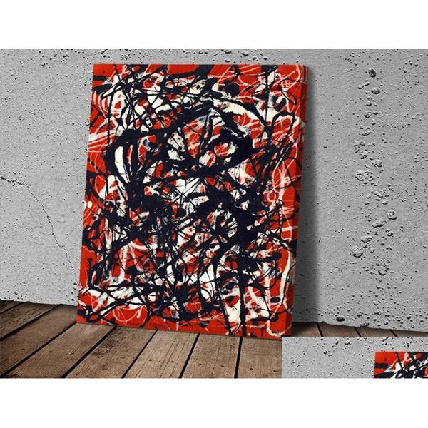 Pinturas Jackson Pollock Forma HD Lienzo Impresión Decoración del hogar Sala de estar Dormitorio Pegatinas de pared Imagen de arte Canvas6461948 Drop Deli Dhk1F