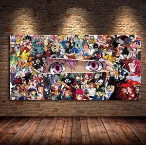 Peintures de la collection de personnages d'anime japonais PEINTURE CARTON CARIÈRE ARTES MURS AFFICHES ET PRÉTÉS POUR CHAMBRE SOIX ENFANTS CUADROS UN5442248