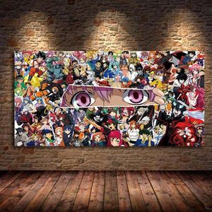 Peintures Japonais Anime Personnage Collection Toile Peinture Dessin animé Mur Art Affiches et impressions pour chambre à coucher Chambre d'enfant Cuadros Un3061