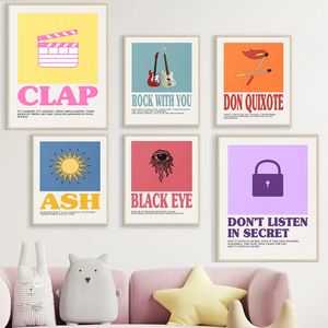 Pinturas Kpop Music Álbum Band Póster Impresión Modern Fashion Singer Detalles Canvas Painting Rock Rapper Wall Art Home Aesthetic Room Decor 230814