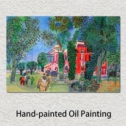 Peintures Paysages Art Paddock à Deauville Raoul Dufy Peinture à l'huile moderne Image de haute qualité peinte à la main pour la décoration murale de la salle d'étude