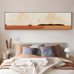 Peintures Moderne abstrait bateau paysage marin affiche impression confortable toile peinture décor à la maison nordique enfants chambre décoration photos mur Pos322y