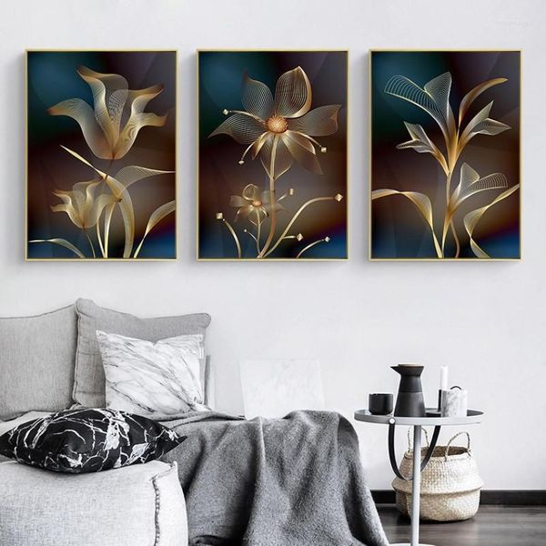 Pinturas Modernas flores estéticas nórdicas Arte de la pared Impresiones en lienzo Obra de arte Sala de estar Colgante Póster Imágenes Diseño Decoración para el hogar 295J