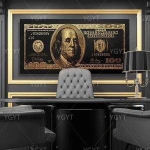 Pinturas Dinero Viejo Dólar de oro Regalo Arte de la pared Decoración para el hogar Impresión HD Imagen modular Pósteres Pintura en lienzo para dormitorio Obra de arte 307Z