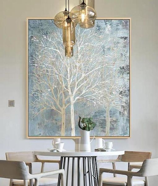 Pinturas Money Tree Picture 100 pintura al óleo abstracta moderna de 100 pintadas a mano sobre el arte de la pared del lienzo para la sala de estar Decoración del hogar no 5614870
