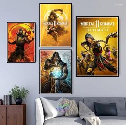 Peintures Mortal Kombat Jeu Affiche Toile Peinture Imprime Mur Art Photos Moderne Garçons Chambre Décor À La Maison Décoration PaintedPaintin7579258