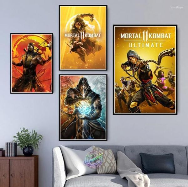 Peintures Mortal Kombat Jeu Affiche Toile Peinture Imprime Mur Art Photos Moderne Garçons Chambre Décor À La Maison Décoration PaintedPaintin7579258