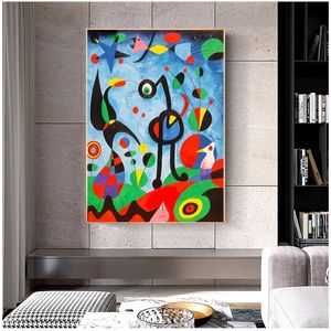 Schilderijen van Joan Miro Wall Pictures Home Wall Decor The Garden 1925 door Joan Miro beroemde kunstwerken Reproducties Samenvatting Canvas Woo