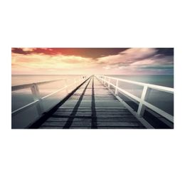 Schilderijen Oude Houten Brug Posters Canvas Schilderij Muur Kunst Foto's Voor Woonkamer Zee Meer Landschap Prints Hemel Zonsondergang Modern Home December Dhnss