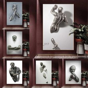 Pinturas Efectos visuales sobresalientes Pintura de lienzo Figura de metal Carteles de estatuas e impresiones Imágenes de pared para la sala de estar Decoración del hogar
