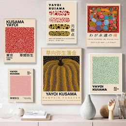 Pinturas Pinturas Yayoi Kusama Pósteres abstractos e impresiones Colección de imágenes Galería nórdica Arte de la pared Pintura en lienzo para la vida moderna Ro