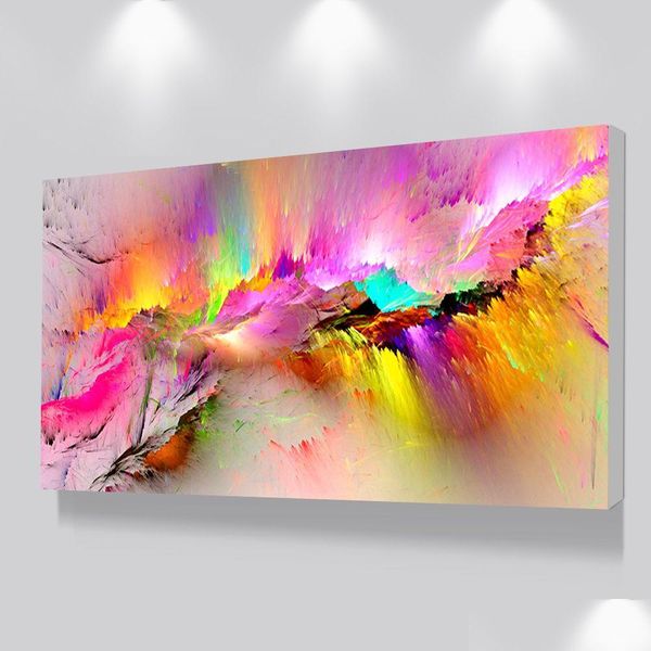 Pinturas impresas pintura al óleo gota lienzo impresiones para sala de estar pared sin marco cuadros decorativos modernos arte abstracto entrega hom dhm6i