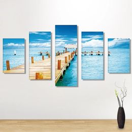 Schilderijen Zee Pier 5D Diamant Vijf Aaneengesloten Stukken Kamer Decoraitons 100% Volledige Boor Schilderij Woondecoratie 231205