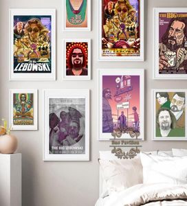 Schilderijen De Big Lebowski Komedie Film Vintage Art Prints Poster Ster Acteur Abstracte Illustratie Muur Foto Canvas Schilderij Ho1769464