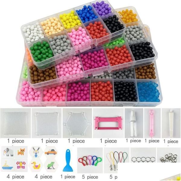 Pinturas Water Spray Beads Kit Set Recarga Puzzle Aqua Tool Crystal Ball Perlen Juegos 3D Juguetes mágicos hechos a mano para niños Pinturas D DHDKC