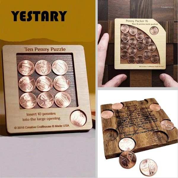 Peintures YESTARY Dix Penny Puzzle Jouets Brain Tease Jigsaw Jouet Jeux de société Haute difficulté Brûler pour adultes Cadeau