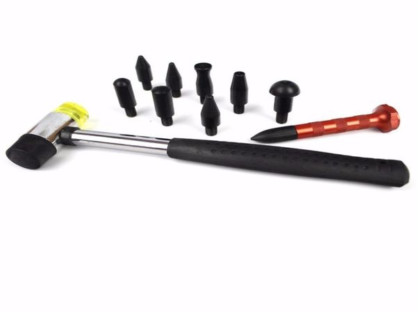 Têtises de révocation de la réparation de bosses sans peinture kit Tapon de robinet avec 9 têtes PDR Tools Set Whole PDR Tools Kit Dent Repoval1385344