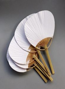 Paipai bambu – décoration de fête en bambou blanc pur, poignée de peinture de calligraphie vierge, ventilateur de groupe, été 4989036