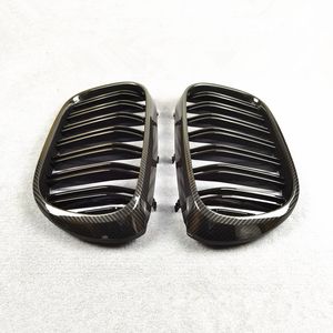 Paire 2 couleurs motif de carbone grille de rein avant Grille pour B MW 7 série G11 G12 ABS matériel maille Grilles 2016-2019