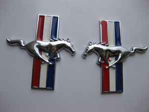 Assigneur de chevaux en métal de paire Badge Fender Autocollant de décalque pour Mustang