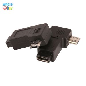 Paire Angle Droit Gauche Micro USB 2.0 Mâle 90 Degrés USB Mâle à Micro 5Pin Femelle Plug Adaptateurs Chaude Worldwdie 200 pcs/lot