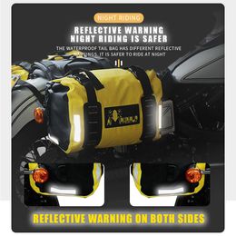 Combineer Universal Motorcycle Saddle Bags Side Storage Bagage Bag Tool Tool Zak voor Honda/Yamaha/Suzuki