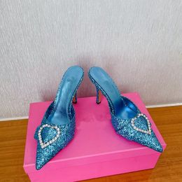 Paar met doos luxe bipedal schoenen puntige helder bruiloft slippers dunne hoge hakken 9 cm liefde sexy elegante temperament maat 35-41